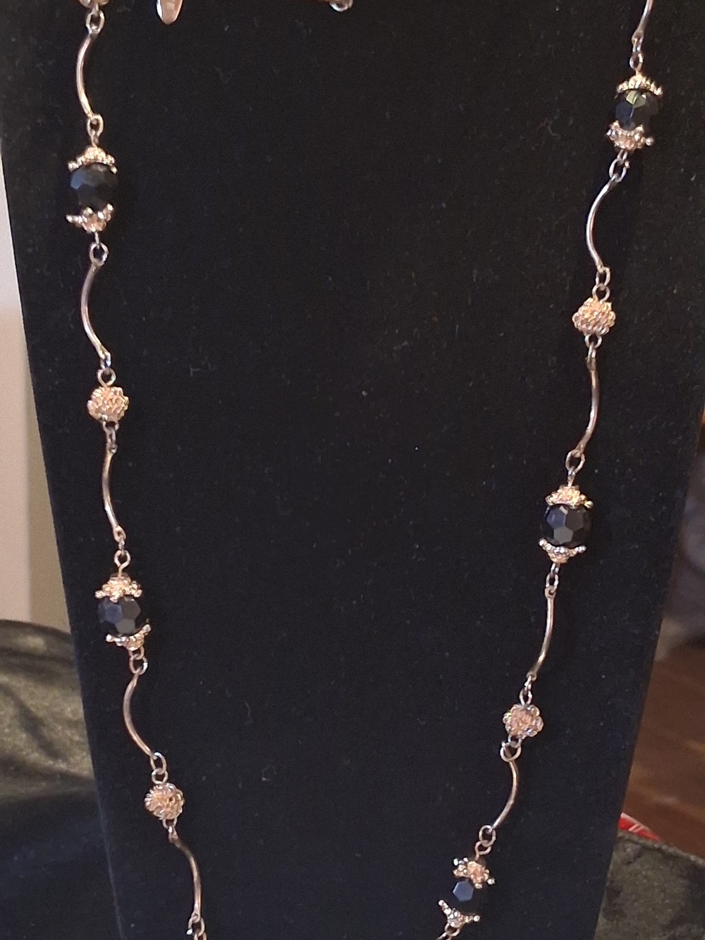 Vintage Necklace Set with Avon Butterfly Locket and Loft Bead Dangle - Picture 5 of 14